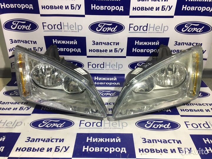 Фары Форд Фокус 2 05-08 левая+правая хром бу