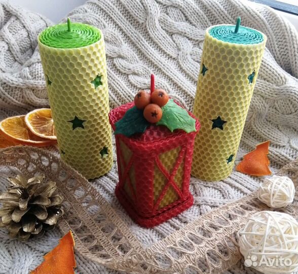 Свечи ручной работы из пчелиного воска