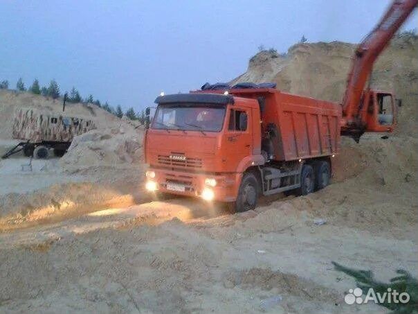 Доставка, перевозка, песок, щебень, пгс