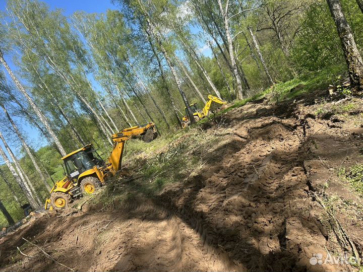 Расчистка участка спил деревьев