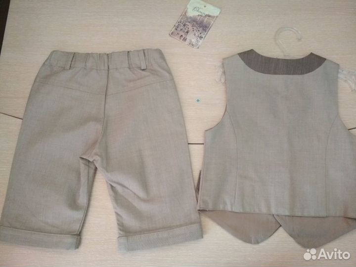 Хлопковый костюм на годик 86-92