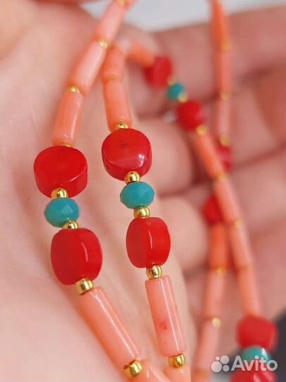 Колье и серьги Коралл