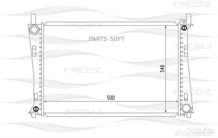 Радиатор охлаждения ford Fiesta/Fusion 01- mazda 2