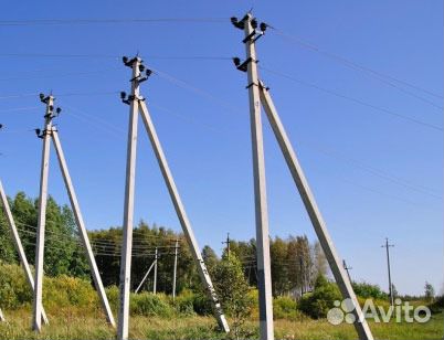 Установим опоры лэп, столбы под электричество