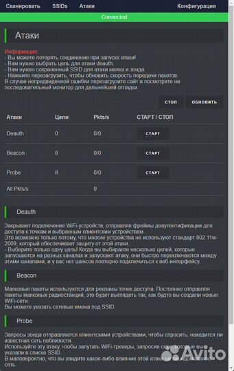 Глушилка wifi, deauther, Wifi спаммер
