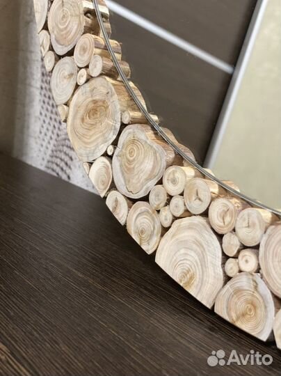 Зеркало круглое можжевельник