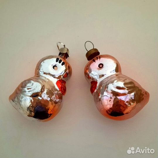 Уточки. Новогодняя елочная игрушка. СССР