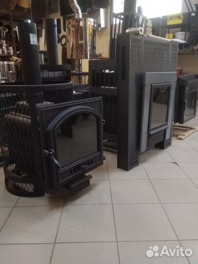 Печь для бани дровяная Кольчуга 18 (дверца К505)