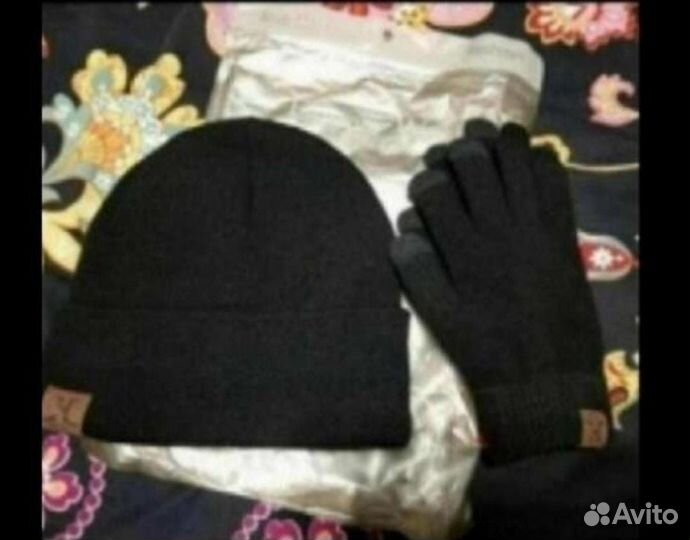 Перчатки зимние новые, шапка, шарф, кофта