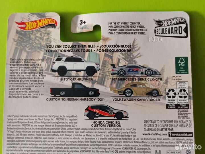 Hot wheels premium Honda EG (серия Бульвар)