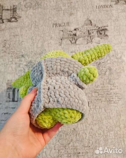 Вязаная игрушка малыш Йода Грогу