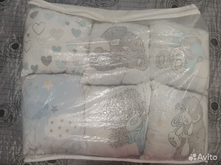 Бортики подушки в детскую кроватку Мишки Тедди