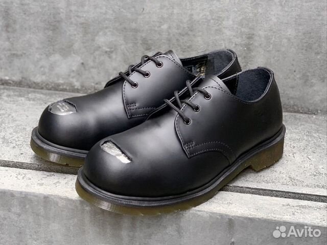 Martens x Raf Simons Black Metal Toe Leather купить в Москве