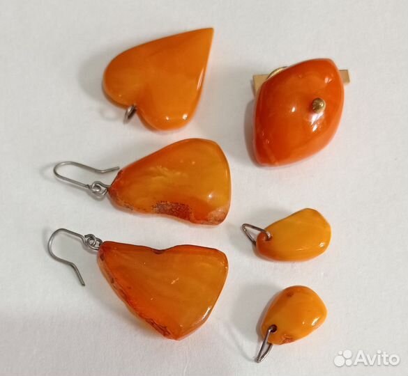 Янтарные украшения винтаж СССР пакетом