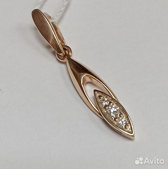 Подвеска с природным камнем Золото