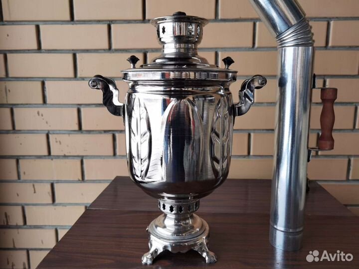 Тульский угольный самовар с трубой