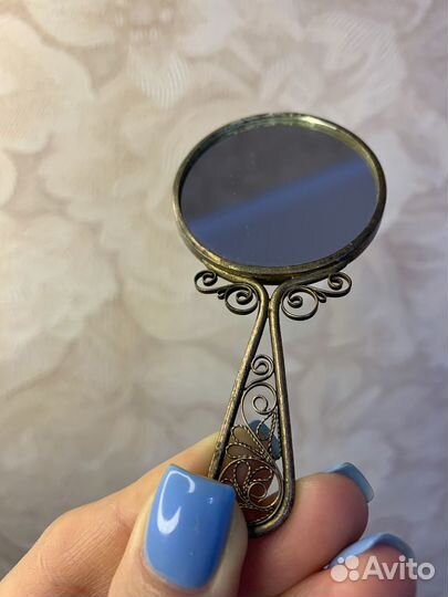 Винтажные зеркальце серьги кольцо