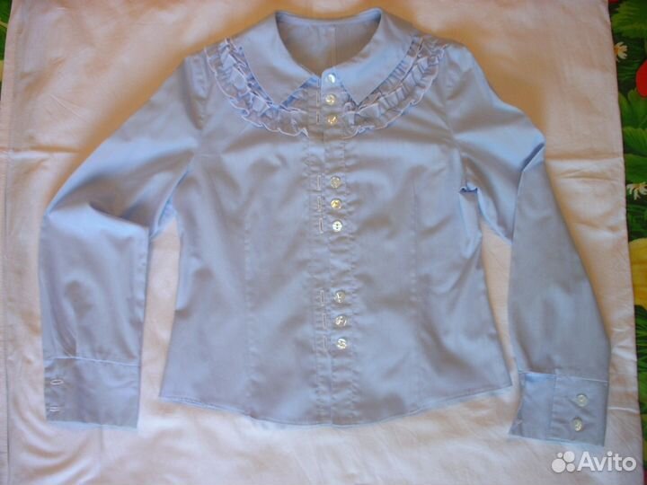 Фирм. х/б рубашки для девочки 7-10 лет