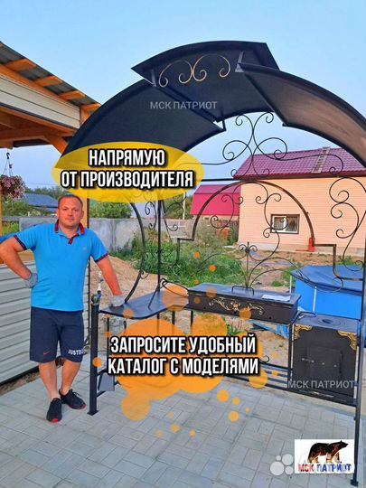 Мангал с крышей