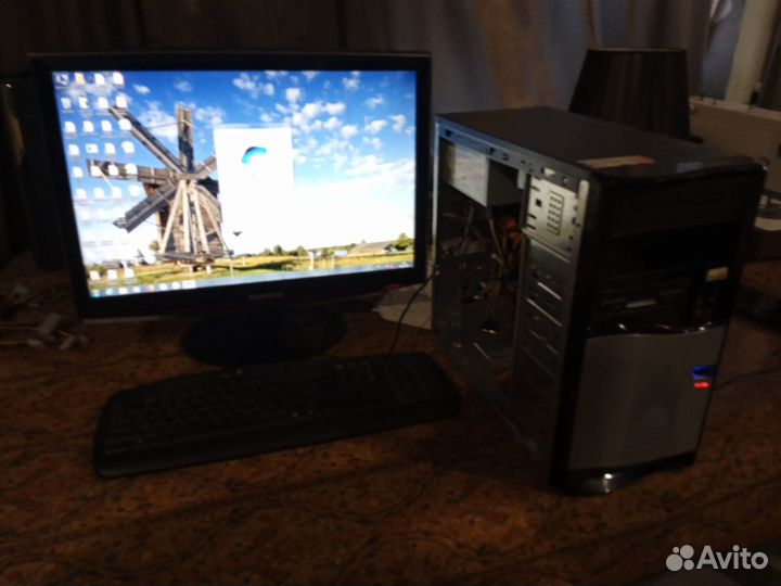 Компьютер системный блок+ клава+ мышь бу