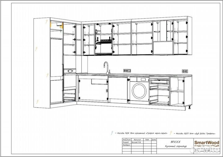 Проектирование мебели в Bazis мебельщик
