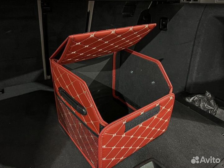 Органайзер S красный, белая строчка