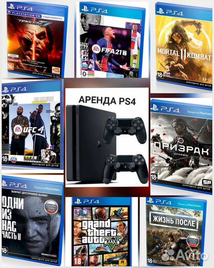Аренда, прокат PS4, PS3, Шлем VR, любые игры