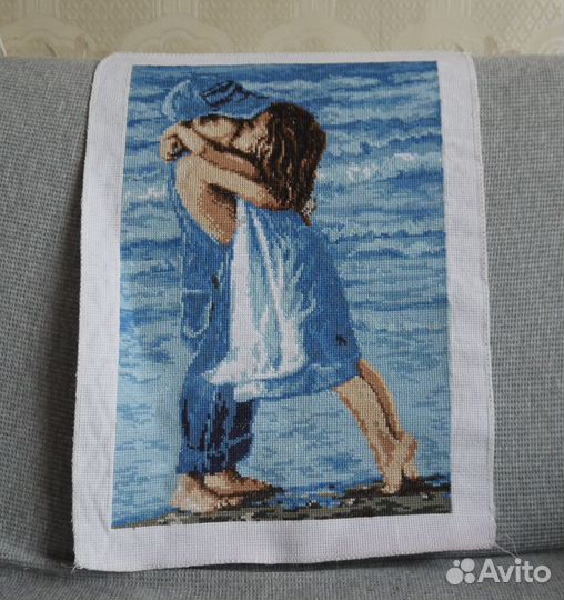 Вышитые картины- дети, влюбленные, женщина