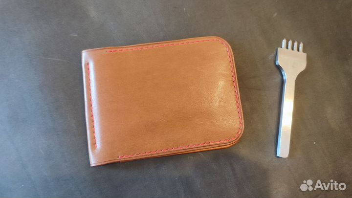 Зажим для денег из натуральной кожи