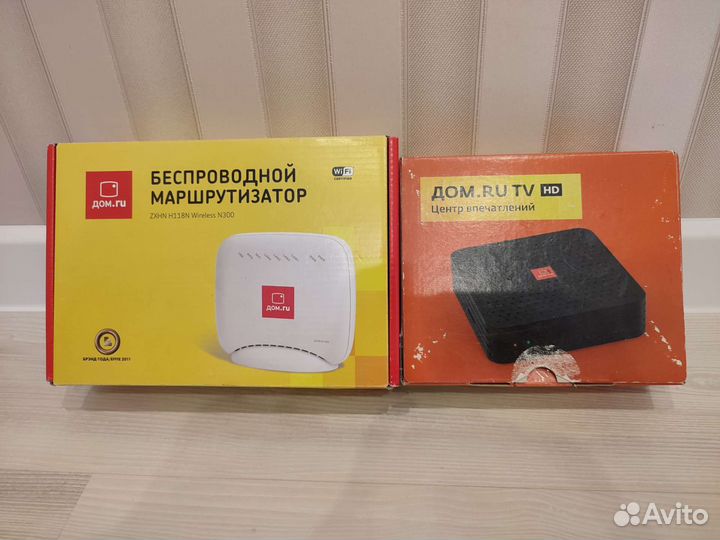 Wi fi роутер + тв приставка Дом ру