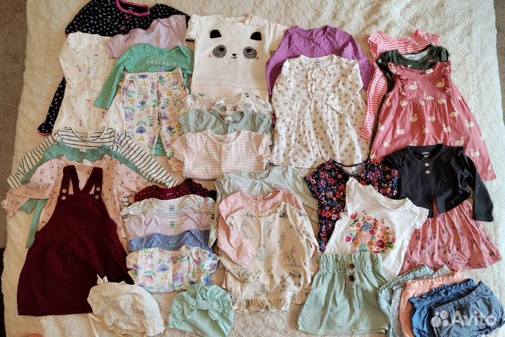 Вещи Carters, Next, H&M на девочку 6-12мес