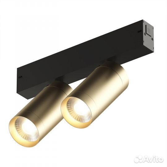 DK8012-BG Акцентный светильник SMART spot double 2x9W DIM 3000K-6000K, матовое золото с черным