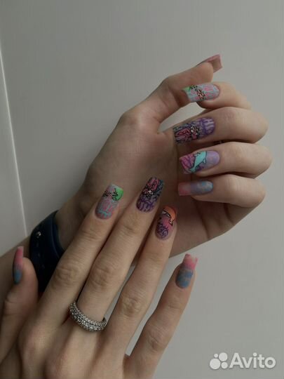 Маникюр наращивание ногтей