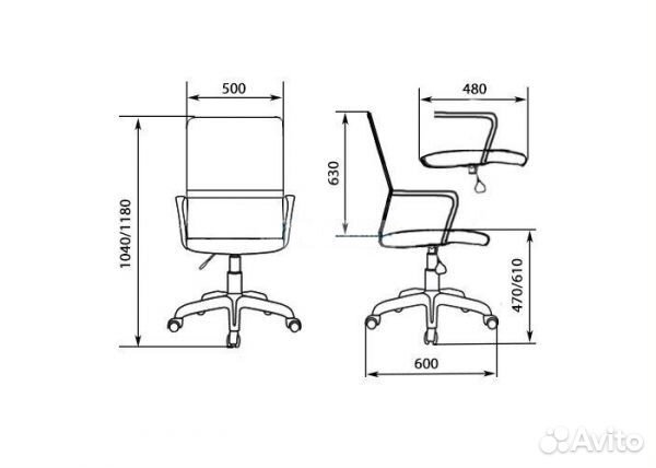 Компьютерное кресло мг-22 PL хром
