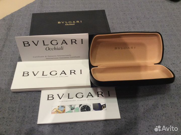 Защитный кейс для очков bvlgari цвет черный