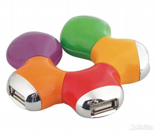 Разветвитель Hub USB 2.0 на 4 выхода - цветок