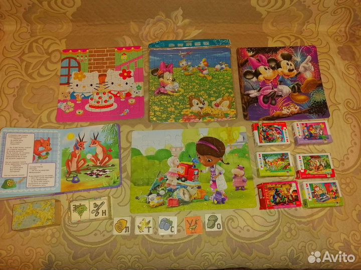 Развивающие игрушки, пазлы, мозайка