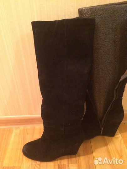 Сапоги зимние, натуральная кожа, натуральный мех