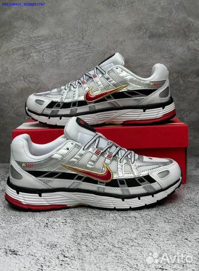 Кроссовки Nike P-6000 Metallic Silver Red