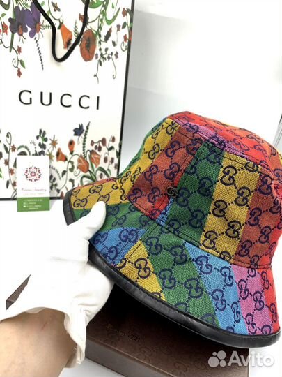 Панама Gucci цветная унисекс (1005)
