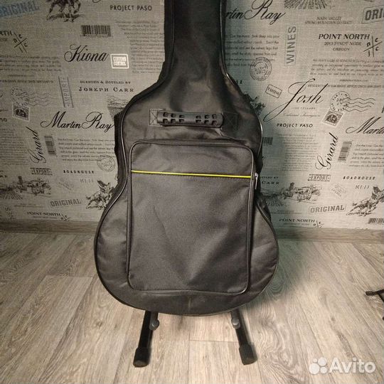 Чехол для гитары плотный+струны+каподастр