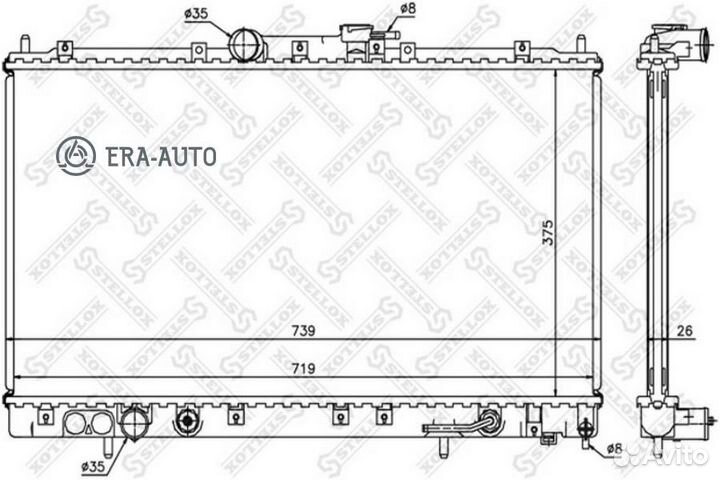 Stellox 10-25179-SX 10-25179-SX радиатор системы о