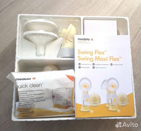 Молокоотсос Medela Swing Flex + набор Avent