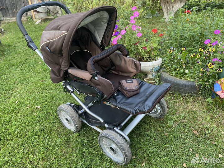 Коляска emmaljunga 2 в 1 коричневая