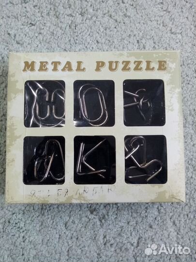 Головоломка металлическая 6шт в наборе