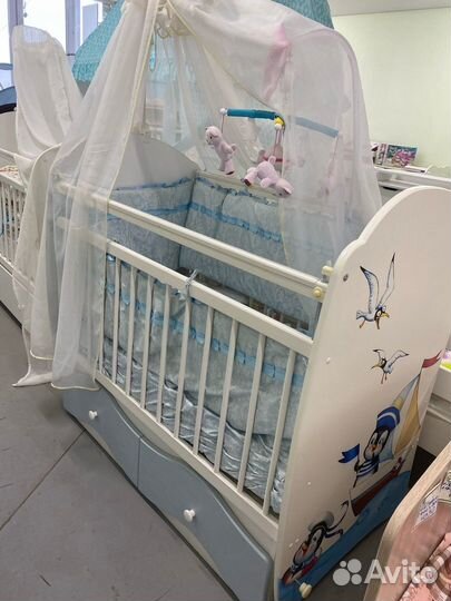 Кроватка для новорожденных (Капитан)