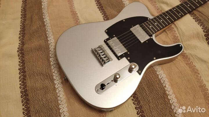 Реплика Fender Telecaster Blacktop серебристый