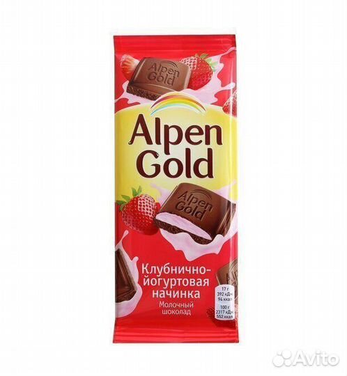 Шоколад Alpen Gold Клубника-Йогурт 90 г