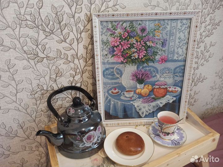 Картина вышивка крестом ручная работа