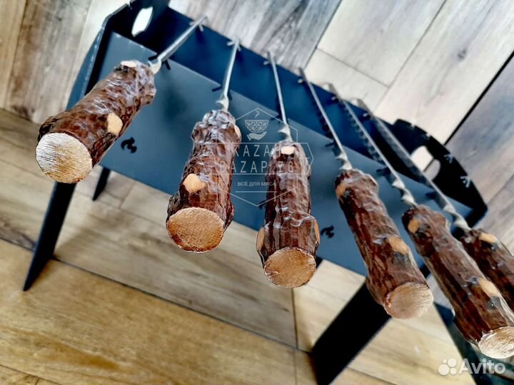 Шампура оригинальные подарочные ручка дерево